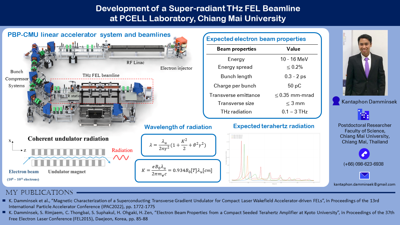 You are currently viewing Development of a Super-radiant THz FEL Beamline at PCELL Laboratory, Chiang Mai University