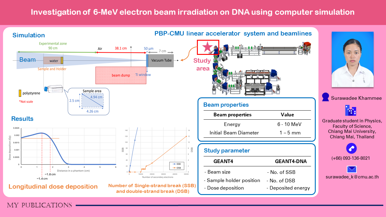 Read more about the article Investigation of 6-MeV electron beam irradiation on DNA using computer simulation