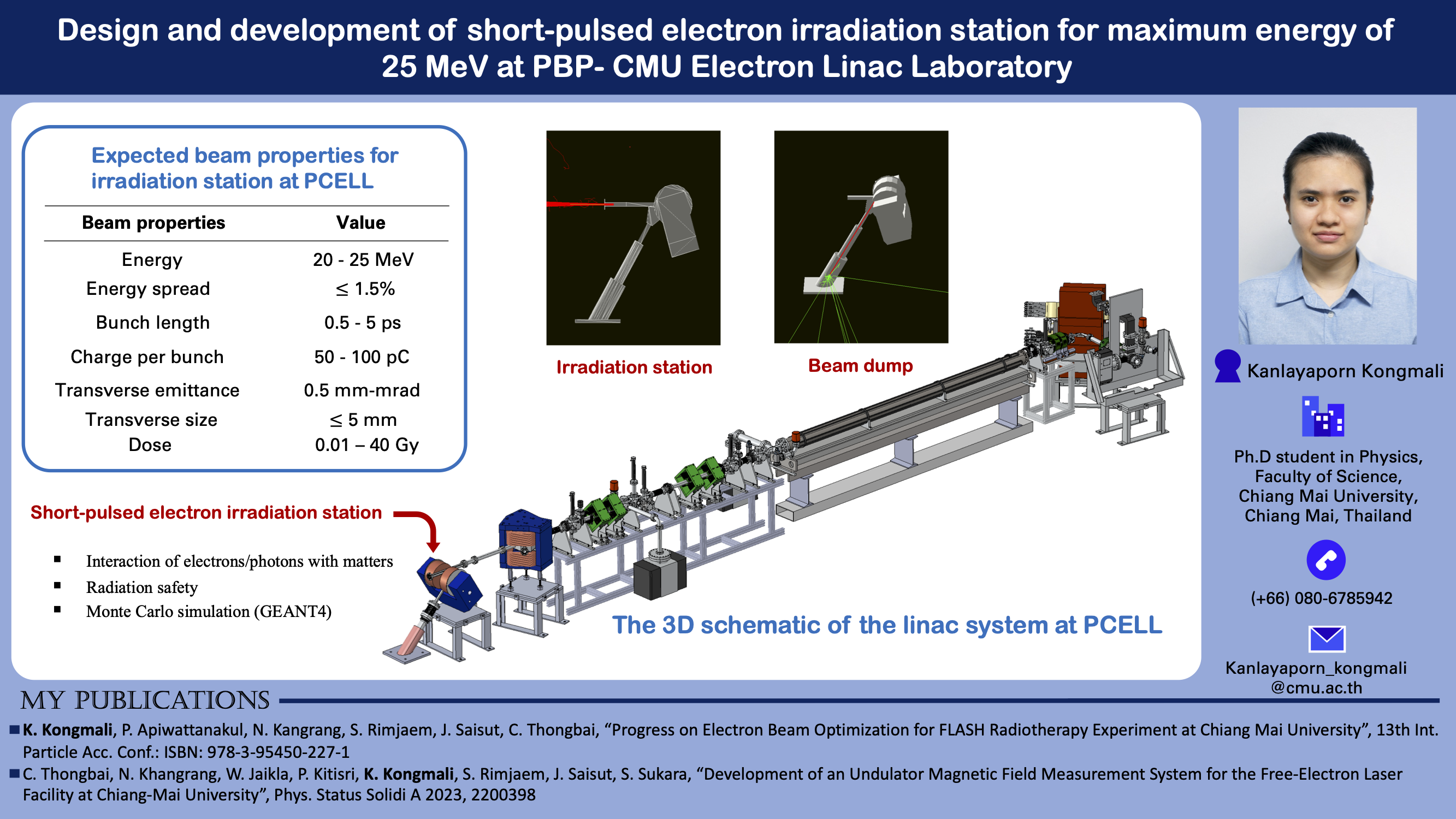 Read more about the article Design and development of short-pulsed electron irradiation station for maximum energy of 25 MeV at PBP-CMU Electron Linac Laboratory